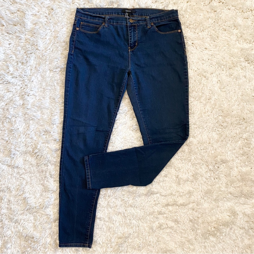 Dark Denim Skinny Jeans Forever 21